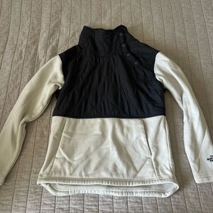 The North Face Dark Grey and Cream Pullover Jacket